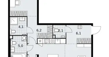 Apartamento 3 habitaciones en Kommunarka, Rusia