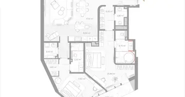 Appartement 2 chambres dans Moscou, Russie