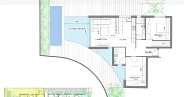 Apartamento 2 habitaciones en Nicosia, Chipre