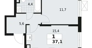 Wohnung 1 zimmer in Wsewoloschsk, Russland