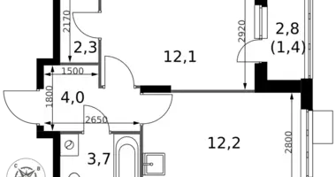 Wohnung 1 zimmer in Sapronovo, Russland