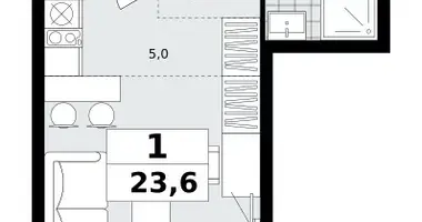Mieszkanie 1 pokój w Kommunarka, Rosja