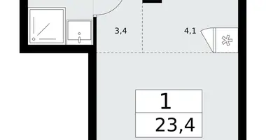 Wohnung 1 zimmer in Troizk, Russland