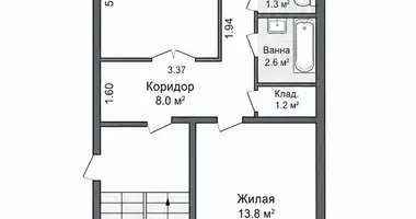2 room apartment in Lida, Belarus