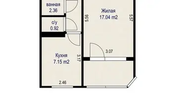Wohnung 1 zimmer in Minsk, Belarus