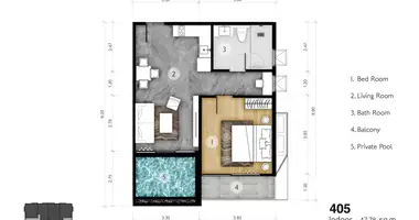 Appartement 1 chambre dans Pa Tong, Thaïlande