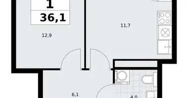 Apartamento 1 habitación en Vnukovo, Rusia