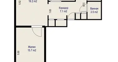 2 room apartment in Minsk, Belarus