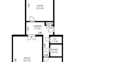 Квартира 2 комнаты в Смолевичи, Беларусь