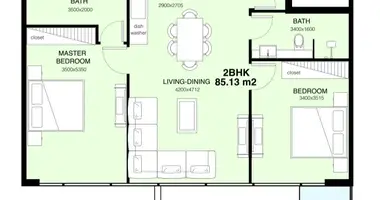 Wohnung 2 Schlafzimmer in Dubai, Vereinigte Arabische Emirate