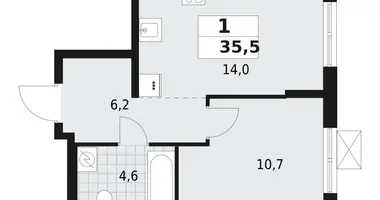 Apartamento 1 habitación en Vsevolozhsk, Rusia