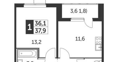 Apartamento 1 habitación en Leninsky District, Rusia