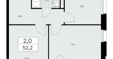Appartement 2 chambres dans Kommunarka, Russie