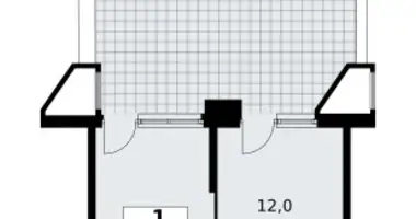 Wohnung 1 zimmer in Kommunarka, Russland