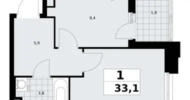 Appartement 1 chambre dans Kommunarka, Russie