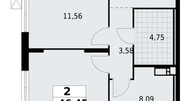 Appartement 2 chambres dans Lagolovskoe selskoe poselenie, Russie