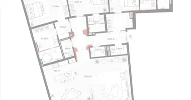 Mieszkanie 3 pokoi w Moskwa, Rosja