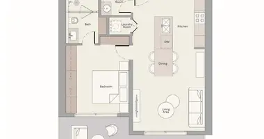 Mieszkanie 1 pokój w Dubaj, Emiraty Arabskie