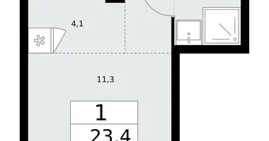 1 room apartment in Troitsk, Russia