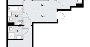 Mieszkanie 3 pokoi w Kommunarka, Rosja