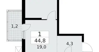 Apartamento 1 habitación en Krasnoye Selo, Rusia