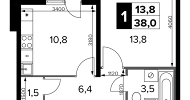 Appartement 1 chambre dans Sapronovo, Russie