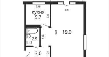 Mieszkanie 1 pokój w Mińsk, Białoruś