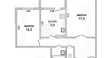 Apartamento 2 habitaciones en Muchaviecki sielski Saviet, Belarús