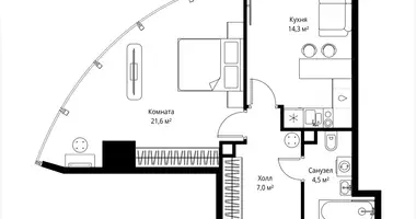 Квартира 1 комната в Москва, Россия