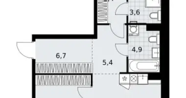 Mieszkanie 3 pokoi w Kommunarka, Rosja