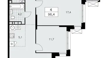 Apartamento 4 habitaciones en Kommunarka, Rusia