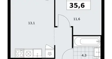 Apartamento 1 habitación en Kommunarka, Rusia
