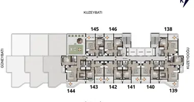 Wohnung 2 zimmer in Akdeniz, Türkei