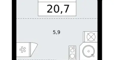 Apartamento 1 habitación en Vnukovo, Rusia