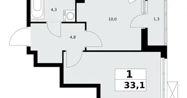 Apartamento 1 habitación en Kommunarka, Rusia