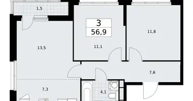Квартира 3 комнаты в район Внуково, Россия
