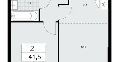 Квартира 2 комнаты в район Коммунарка, Россия