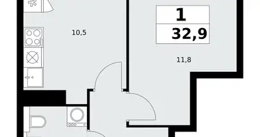 Mieszkanie 1 pokój w Kommunarka, Rosja