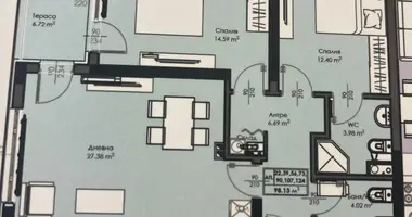 Apartamento 2 habitaciones en Burgas, Bulgaria