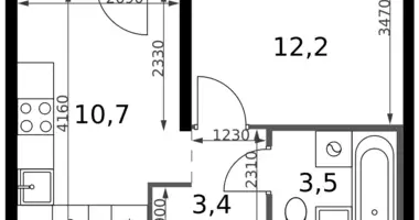 Wohnung 1 zimmer in Leninsky District, Russland