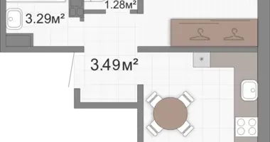 Apartamento 1 habitación en Viazan, Belarús