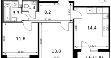 Квартира 2 комнаты в Ленинский городской округ, Россия