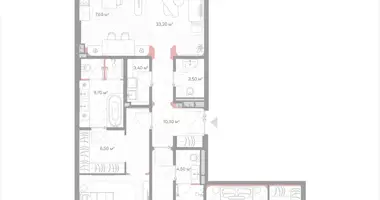 2 room apartment in Moscow, Russia