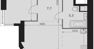 Apartamento 2 habitaciones en Moscú, Rusia