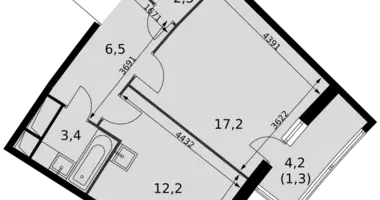 1 room apartment in Razvilka, Russia