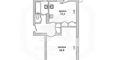 1 room apartment in Tamasouka, Belarus