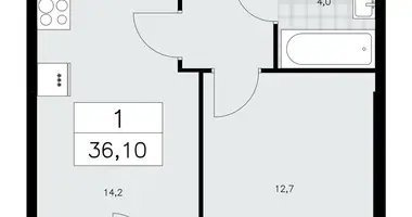 1 room apartment in Kommunarka, Russia