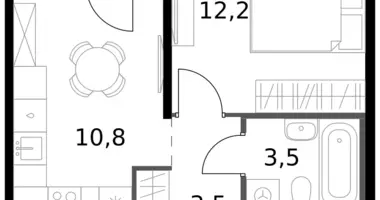 1 room apartment in Leninsky District, Russia