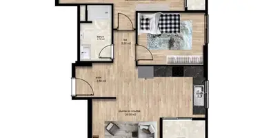 3 room apartment in Akdeniz, Turkey