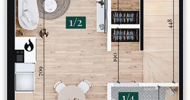 2 room apartment in Klepacze, Poland